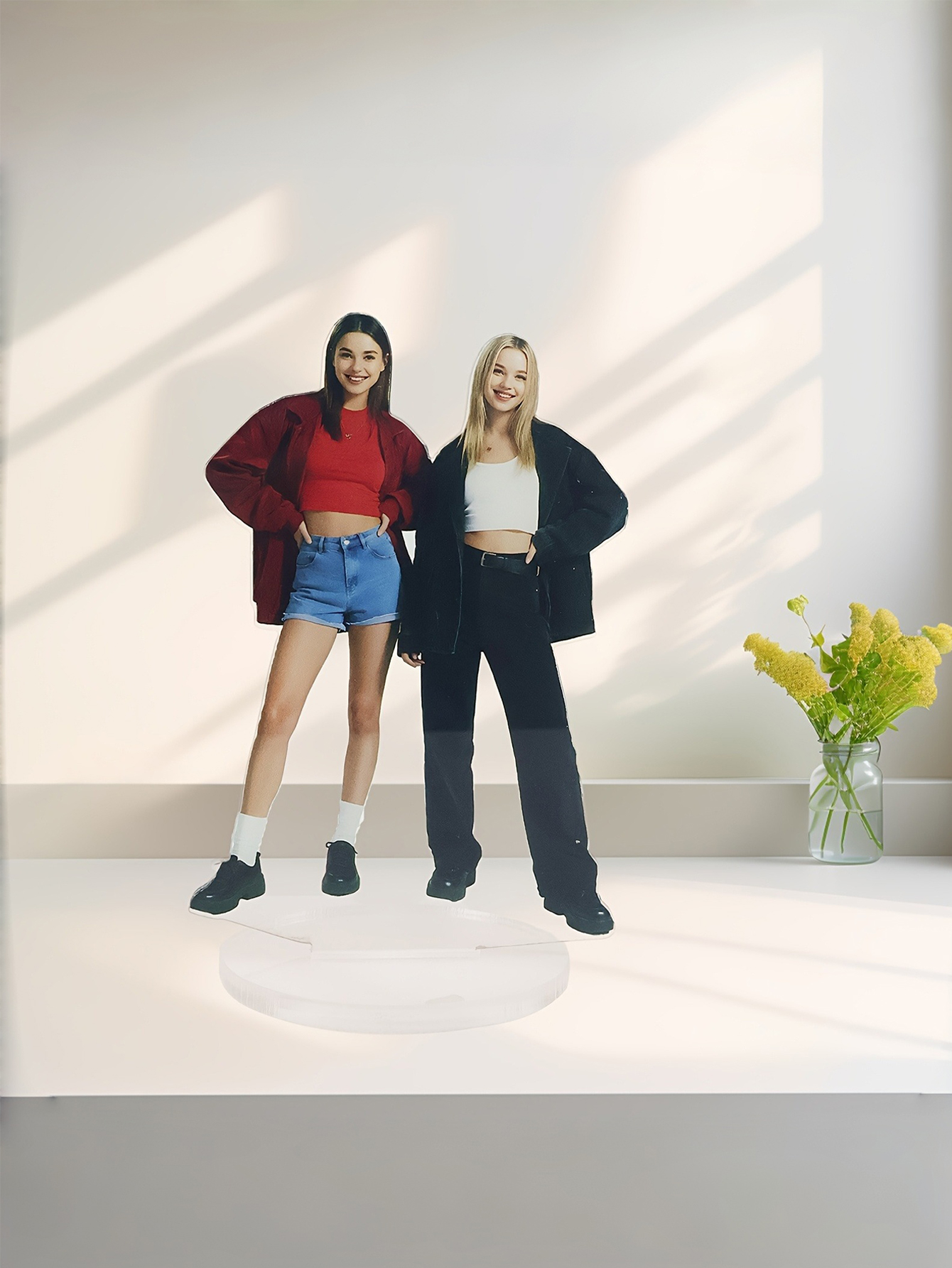 1-Piece 2D Flat Personalized Photo Decor - Custom Acrylic Photo Double-Sided Keepsake